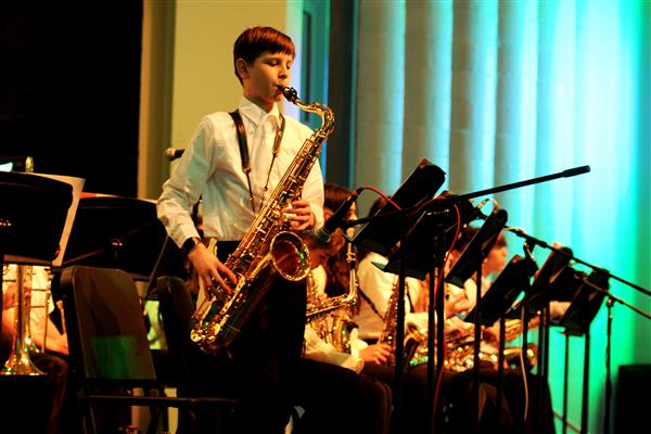 Students performing at the 2023-2024 All County Jazz Concert
